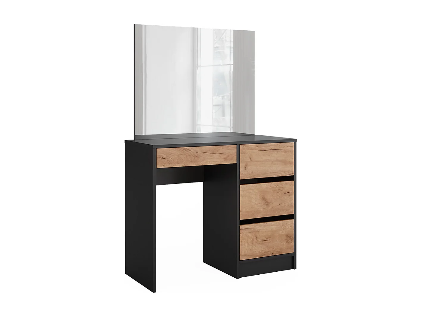 Tocador antracita/roble dorado 90x40x75 sherry