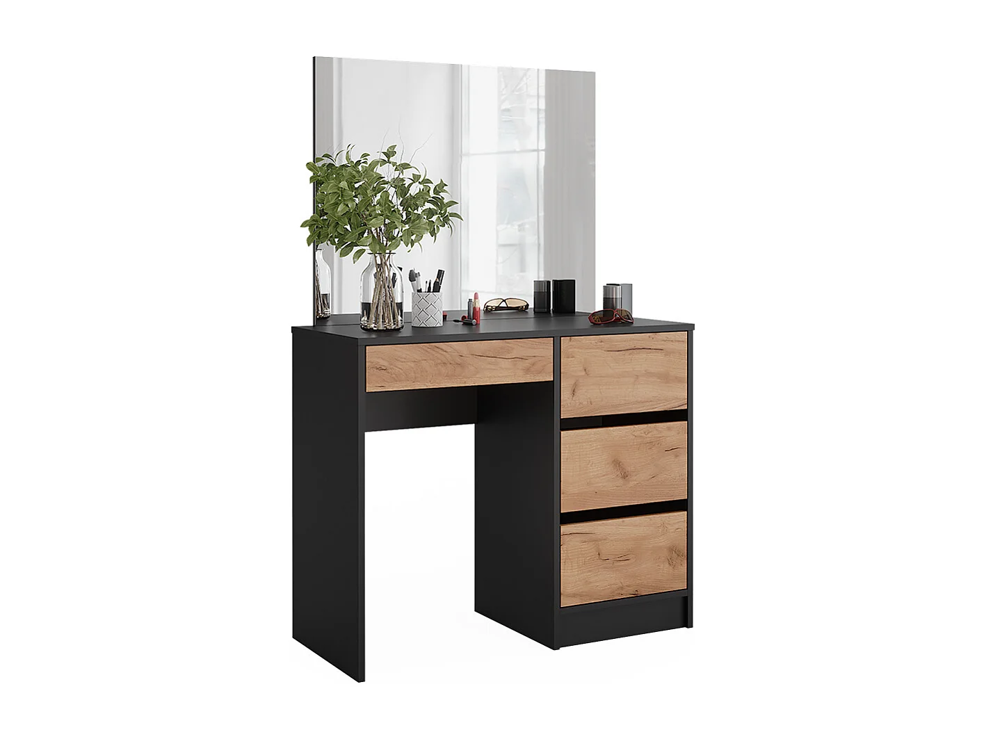 Tocador antracita/roble dorado 90x40x75 sherry