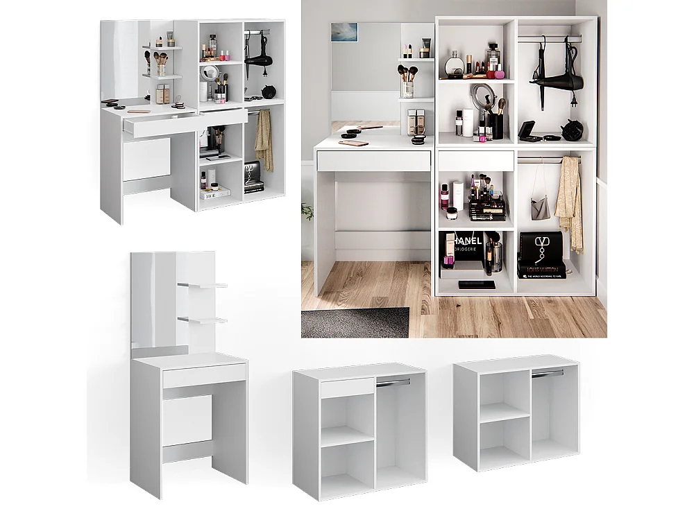 Tocador blanco 140x40x140 isabelle