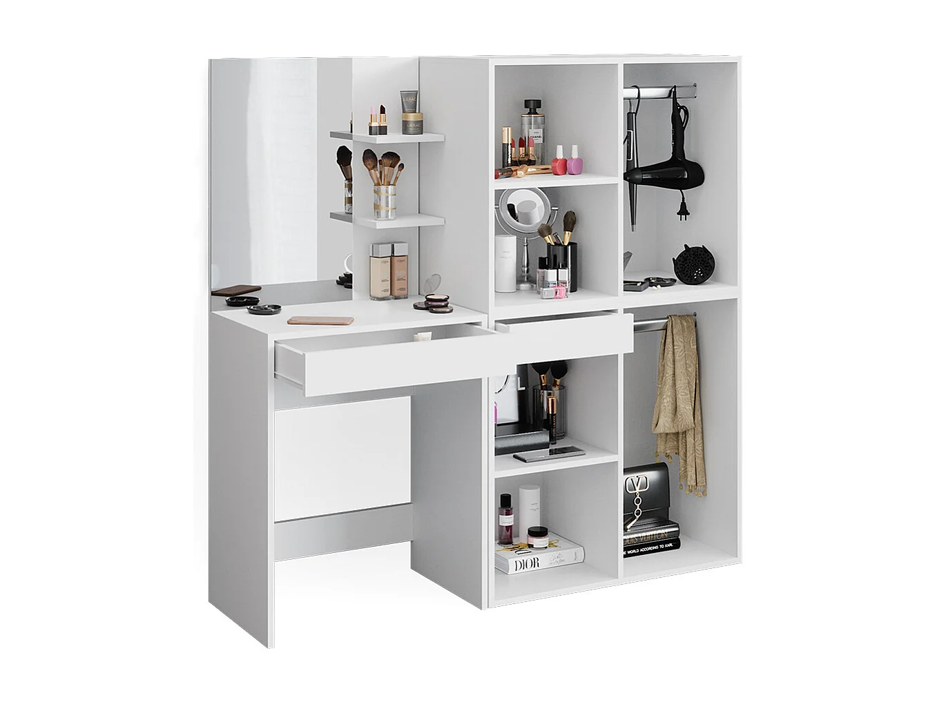 Makeupbord hvid 140x40x140 isabelle