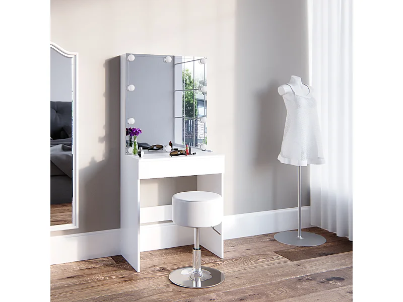 Coiffeuse blanc 68x42x155 melle