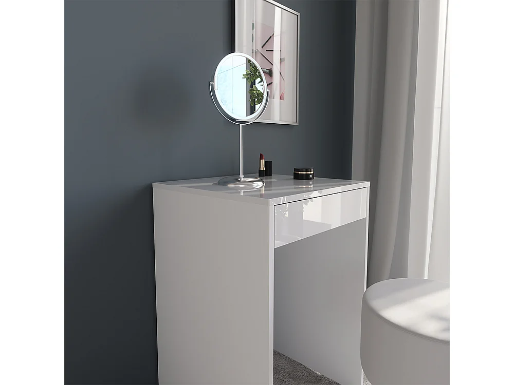 Coiffeuse blanc/blanc brillant 51.4x50.1x76 sherry