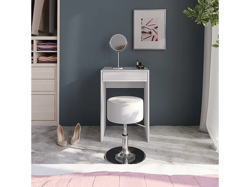 Kaptafel wit/wit hoogglans 51.4x50.1x76 sherry