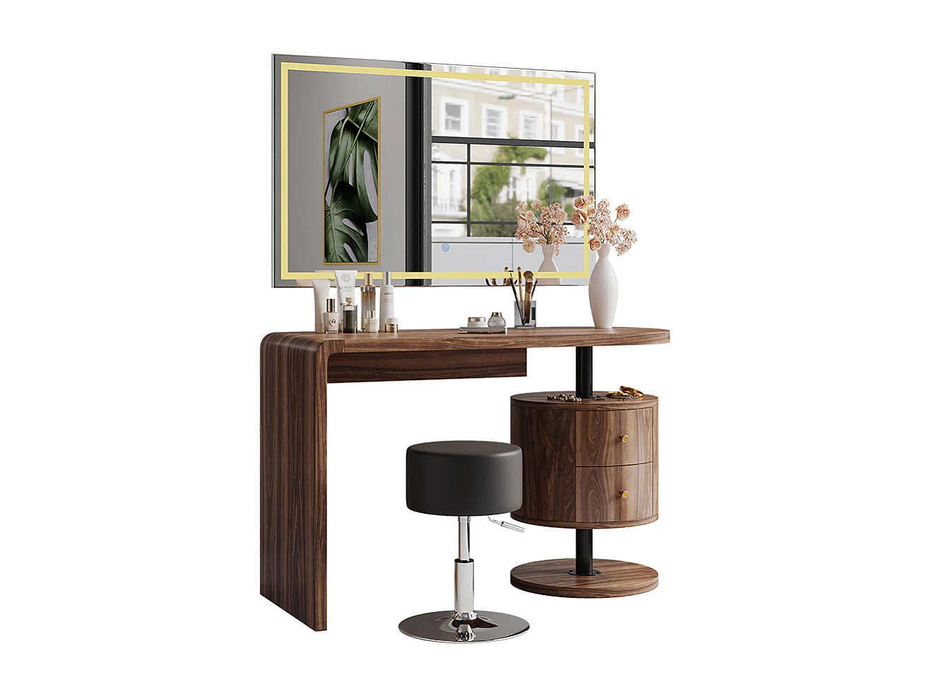 Schminktisch eiche rustikal 120x50x76 lara