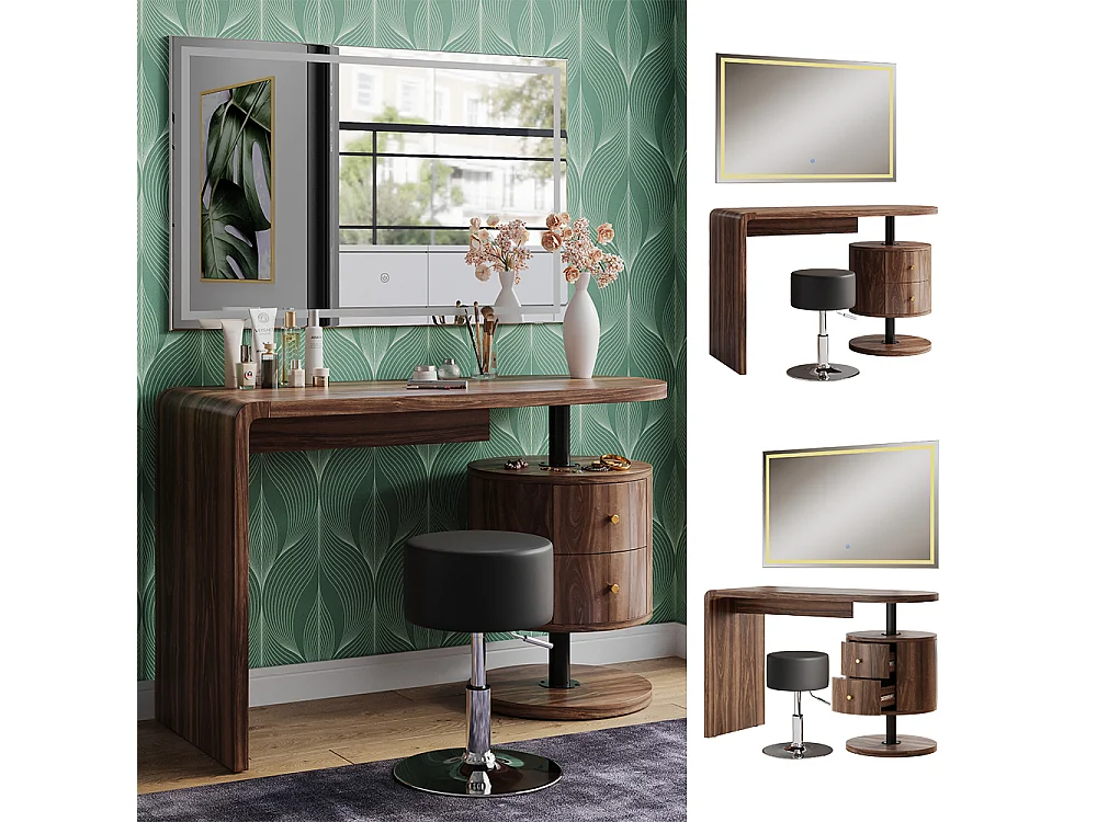 Coiffeuse chêne rustique 120x50x76 lara