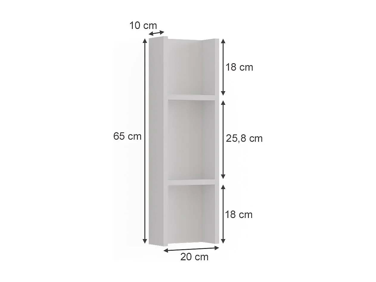 Armoire dappoint blanc 20x10x65 sherry