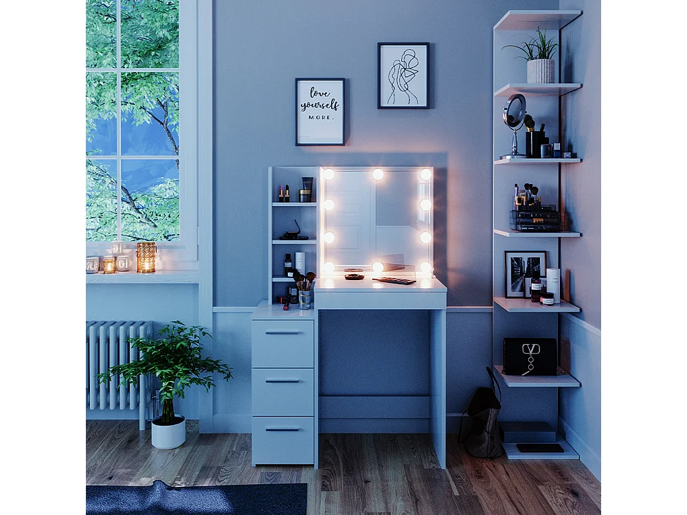 Coiffeuse blanc 80x40x127.4 meryl