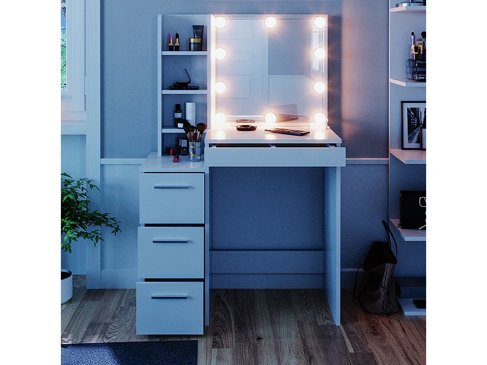 Coiffeuse blanc 80x40x127.4 meryl