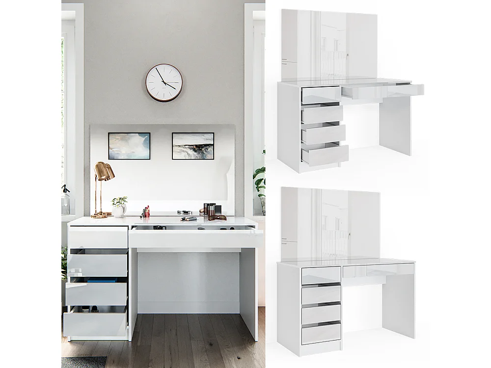 Coiffeuse blanc 120x55x75 sherry