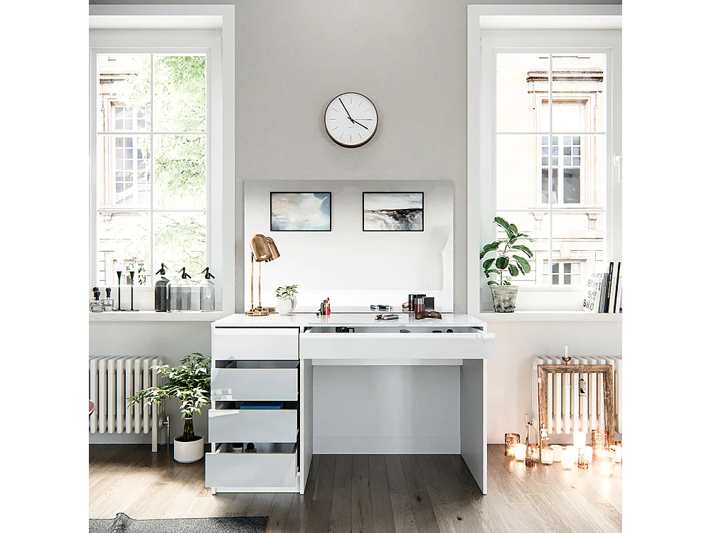 Coiffeuse blanc 120x55x75 sherry