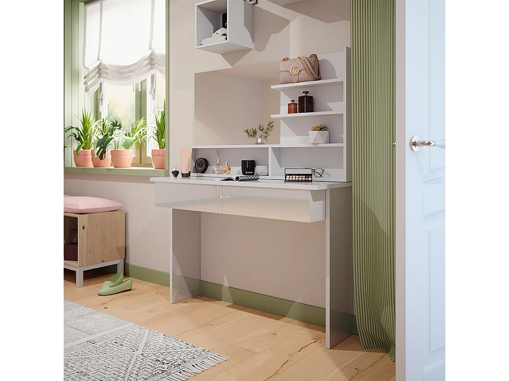 Tavolo da toeletta bianco 120x40x83.5 azur