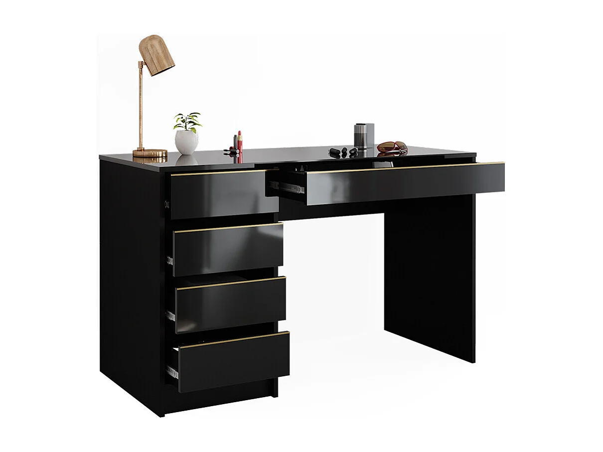 Coiffeuse noir/or 120x55x75 sherry