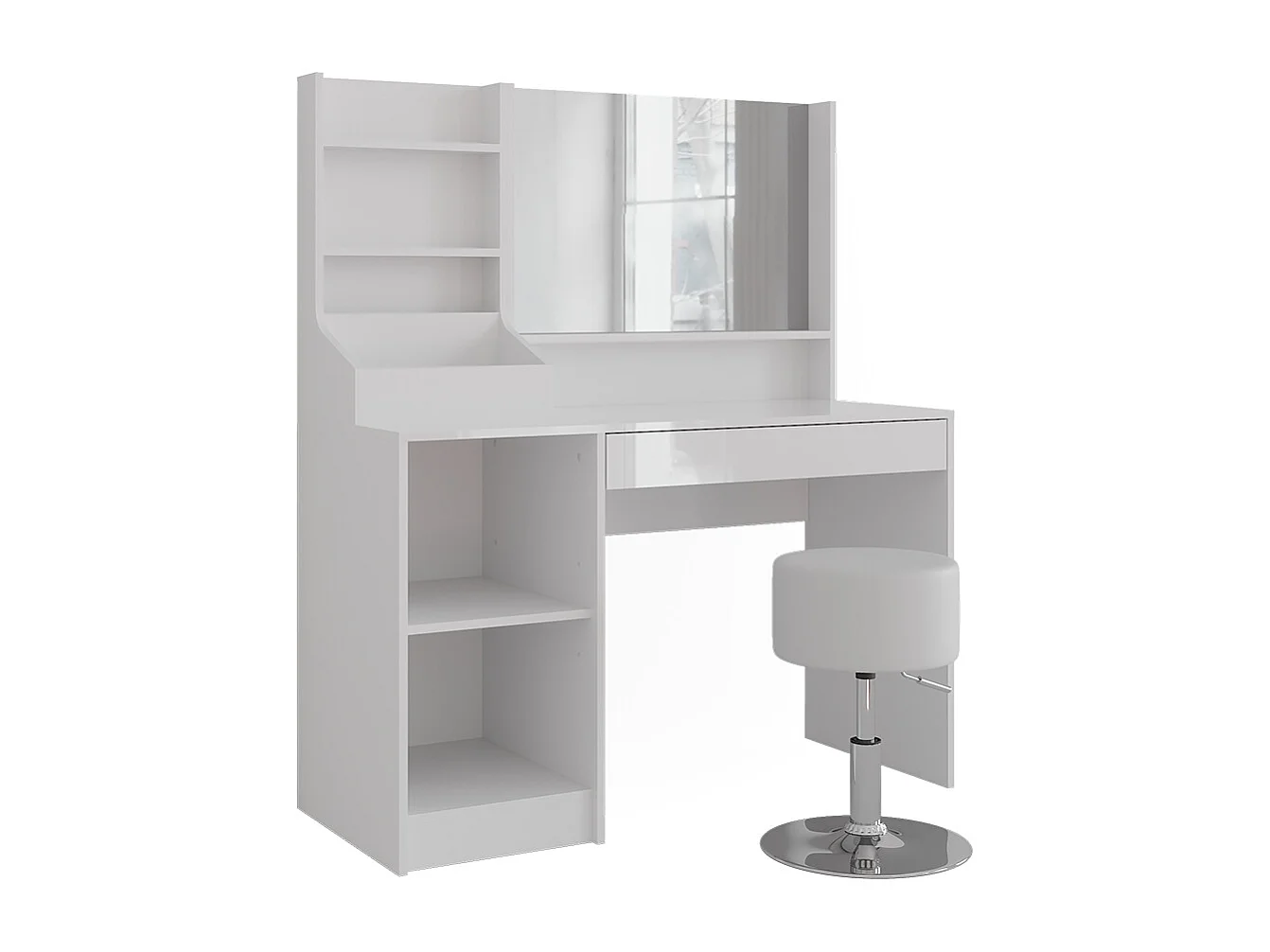 Coiffeuse blanc/blanc brillant 119.8x50.1x76 sherry