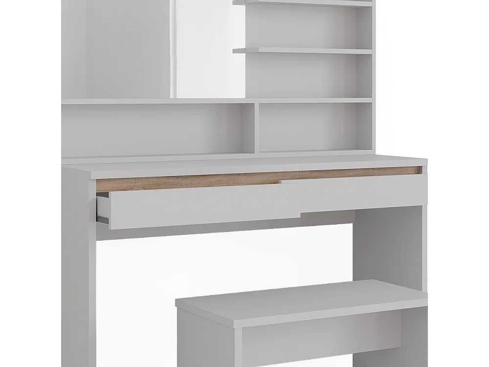 Coiffeuse blanc 120x41.8x83 emma