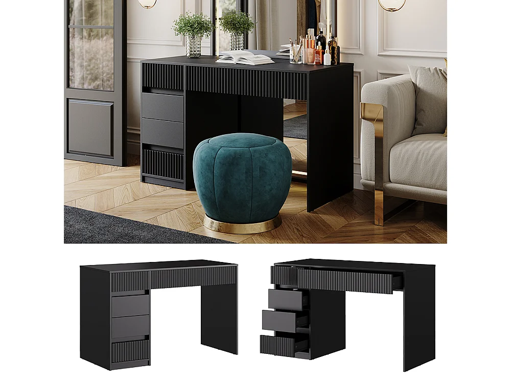 Dressing table black 120x55x76 omira