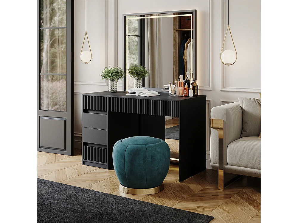 Dressing table black 120x55x76 omira