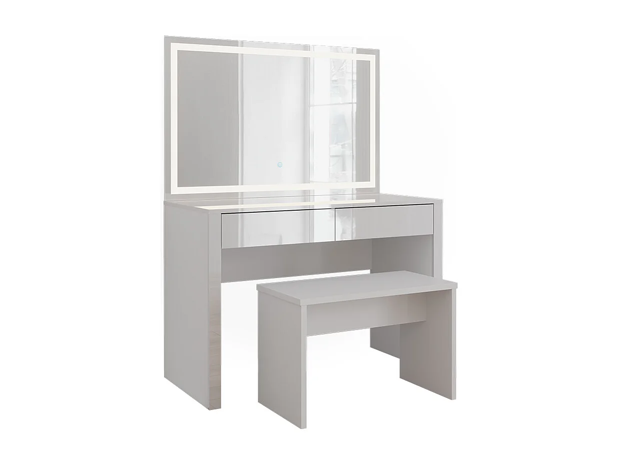 Tocador blanco alto brillo/blanco 110x50x75.5 annabelle