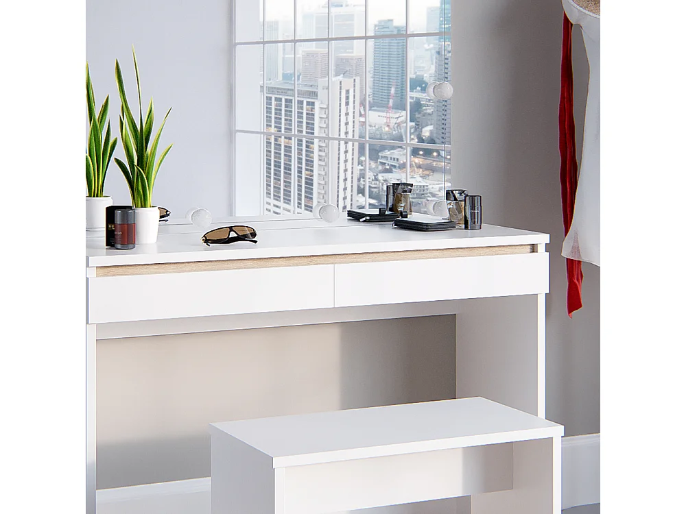 Tocador blanco 120x41.8x83 emma