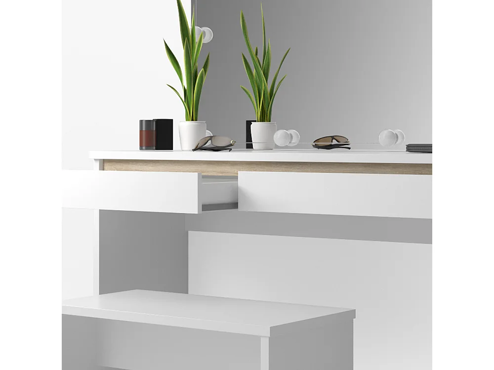 Tocador blanco 120x41.8x83 emma