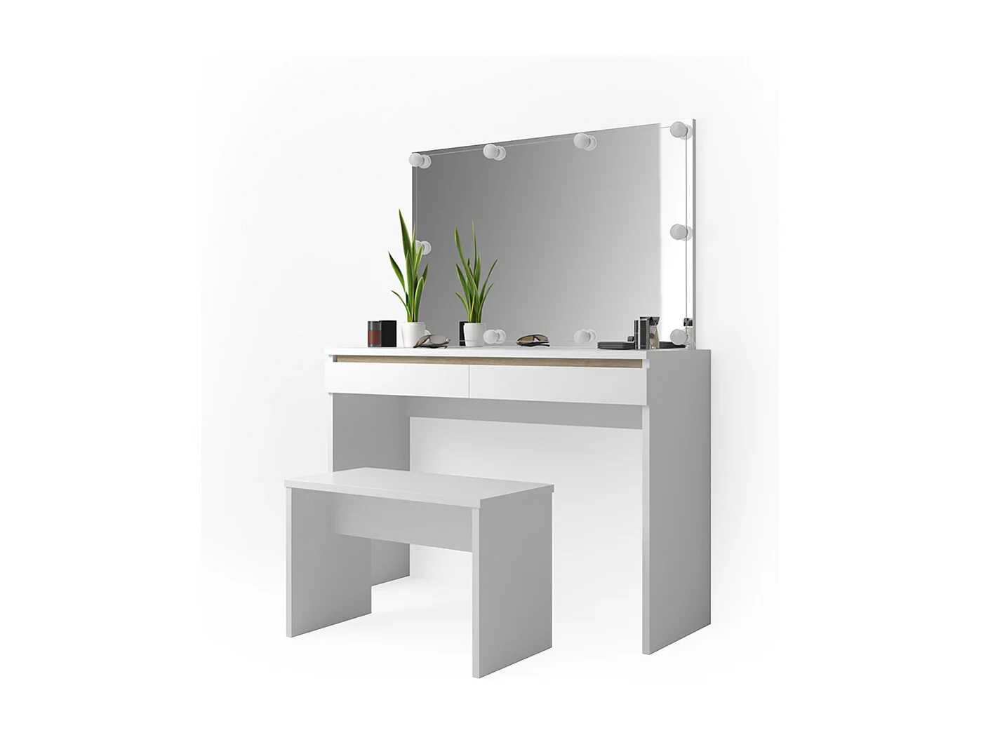 Tocador blanco 120x41.8x83 emma