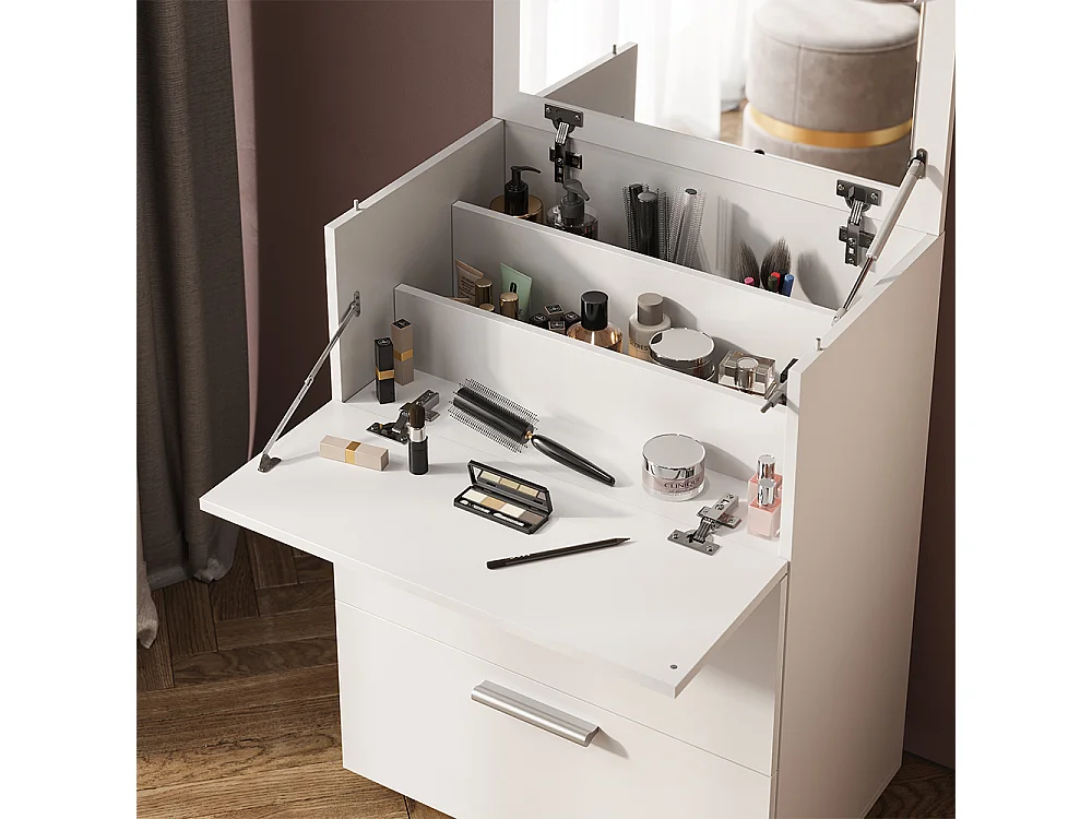 Coiffeuse blanc 65.8x41.6x91.6 hanna