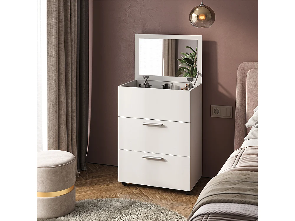 Coiffeuse blanc 65.8x41.6x91.6 hanna