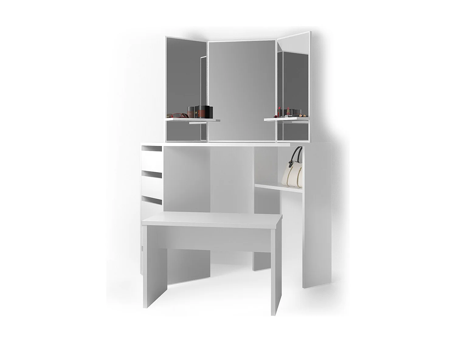 Coiffeuse blanc 110x54x141.5 arielle