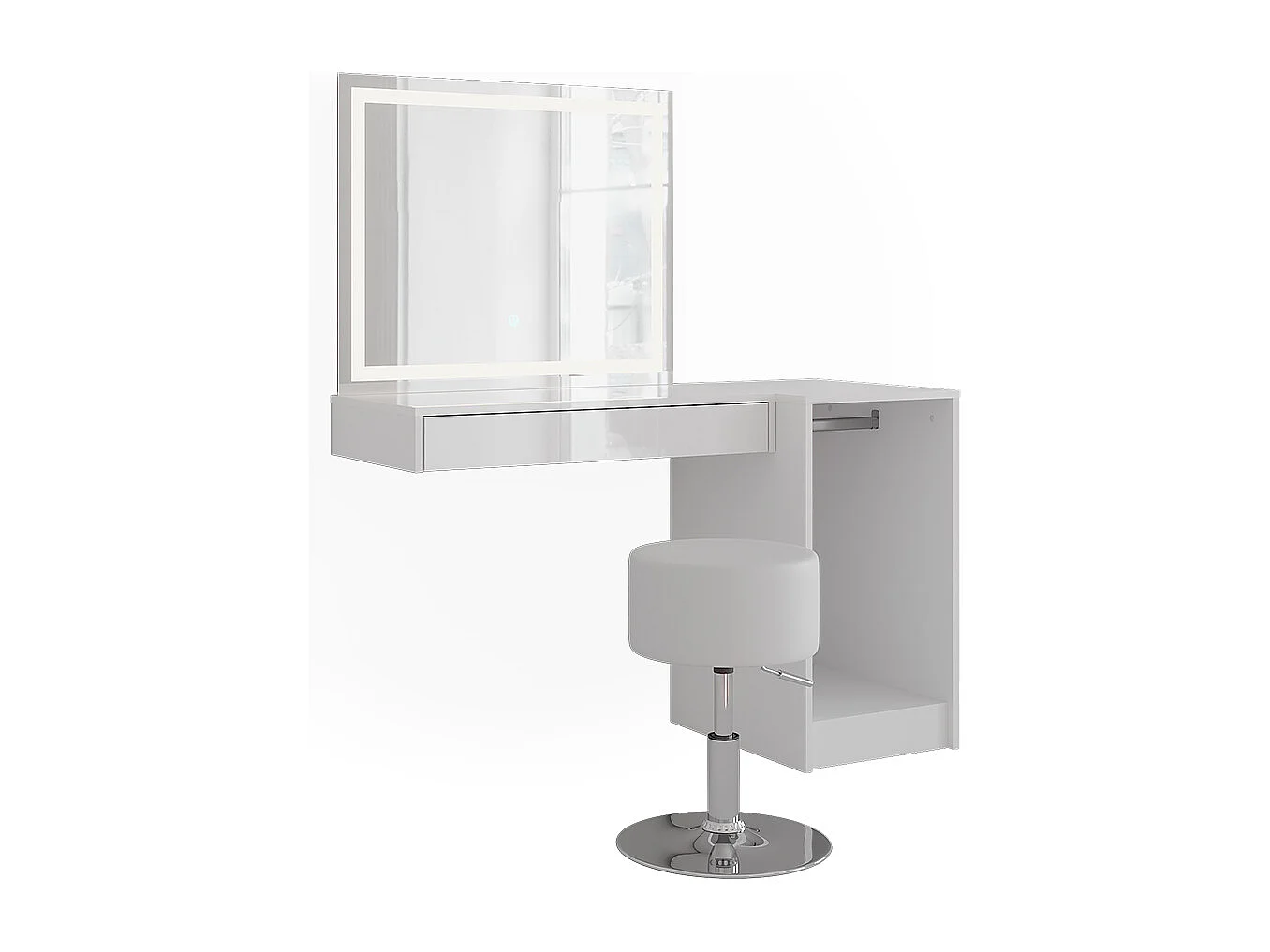 Coiffeuse blanc/blanc brillant 120x50.1x76 sherry