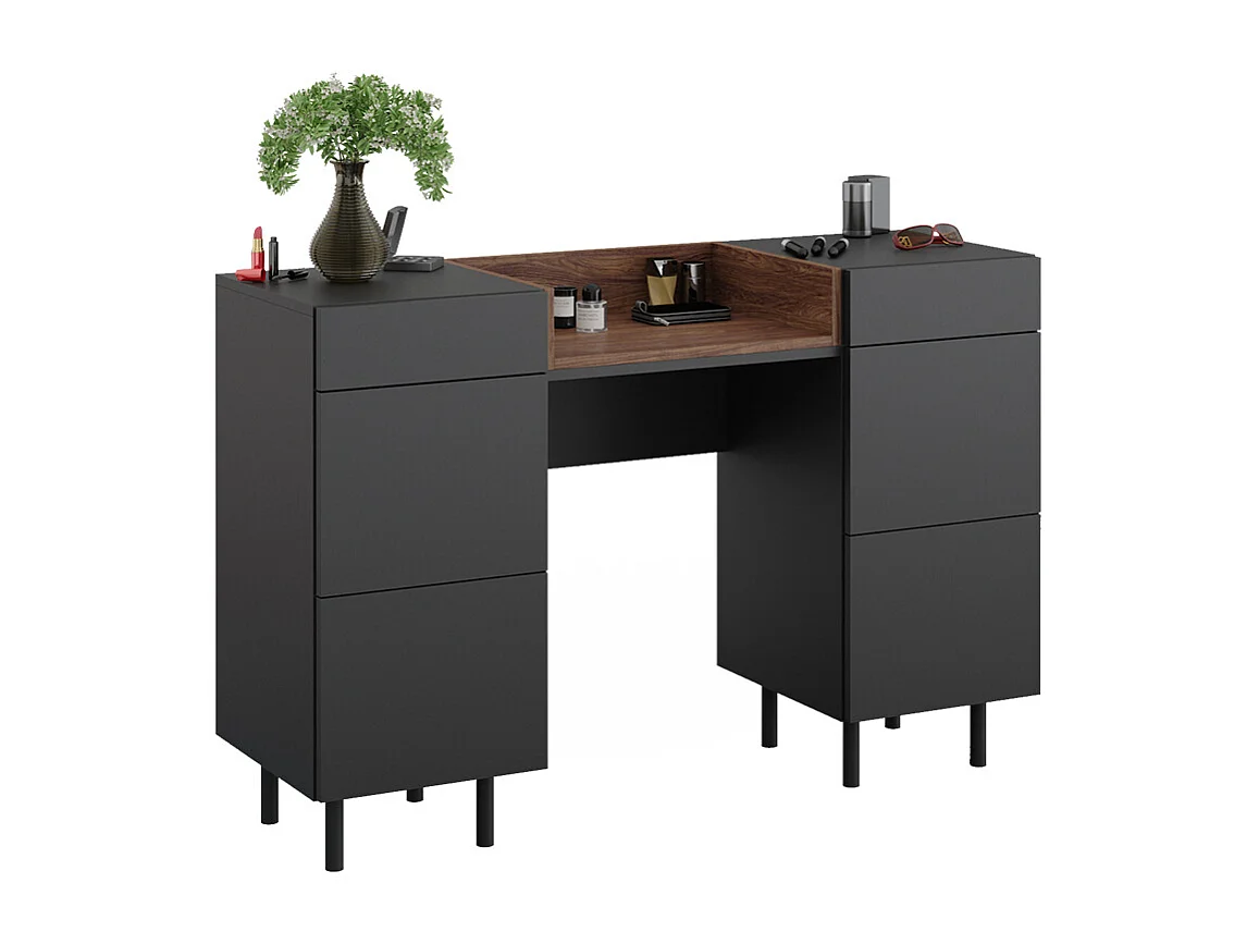 Coiffeuse anthracite 120x40x80 anika