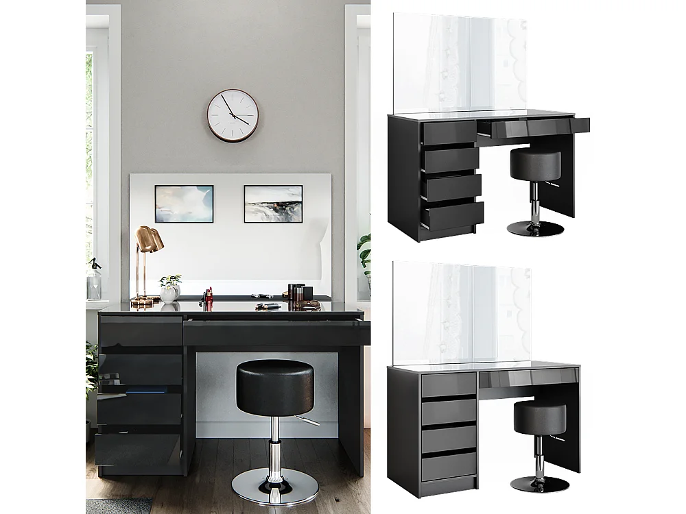 Tocador antracita 120x55x75 sherry