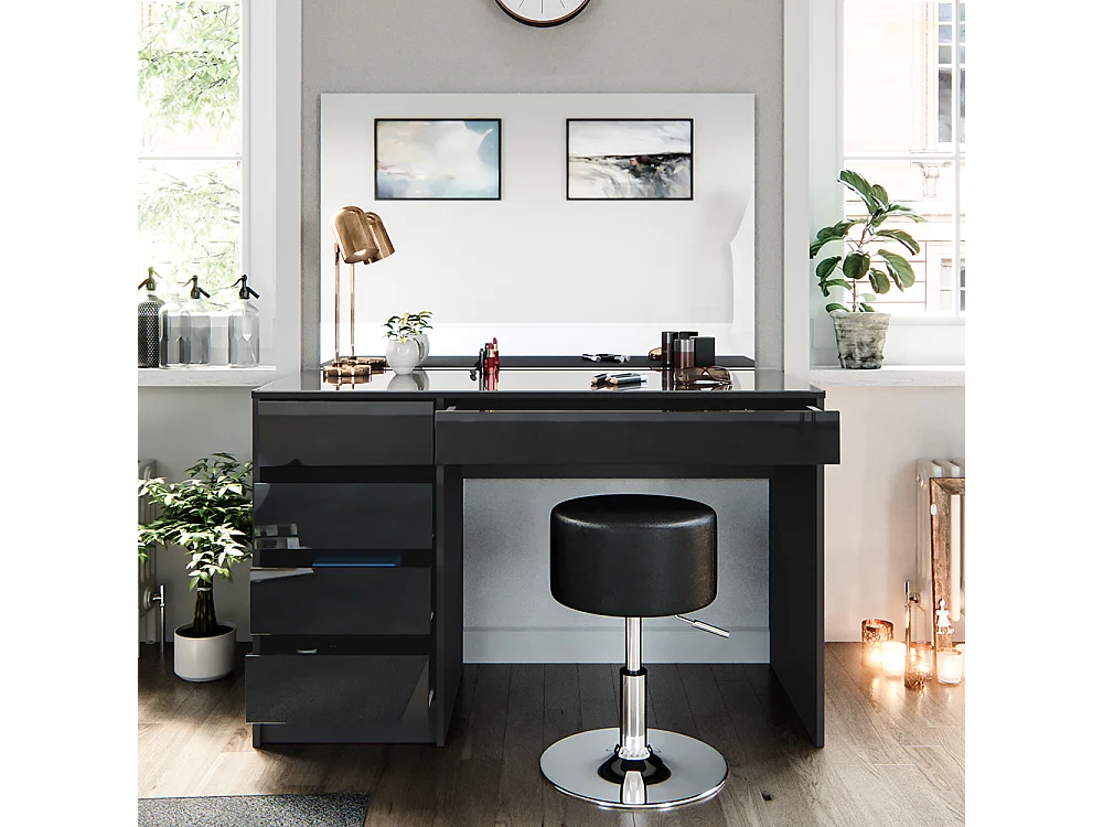 Coiffeuse anthracite 120x55x75 sherry