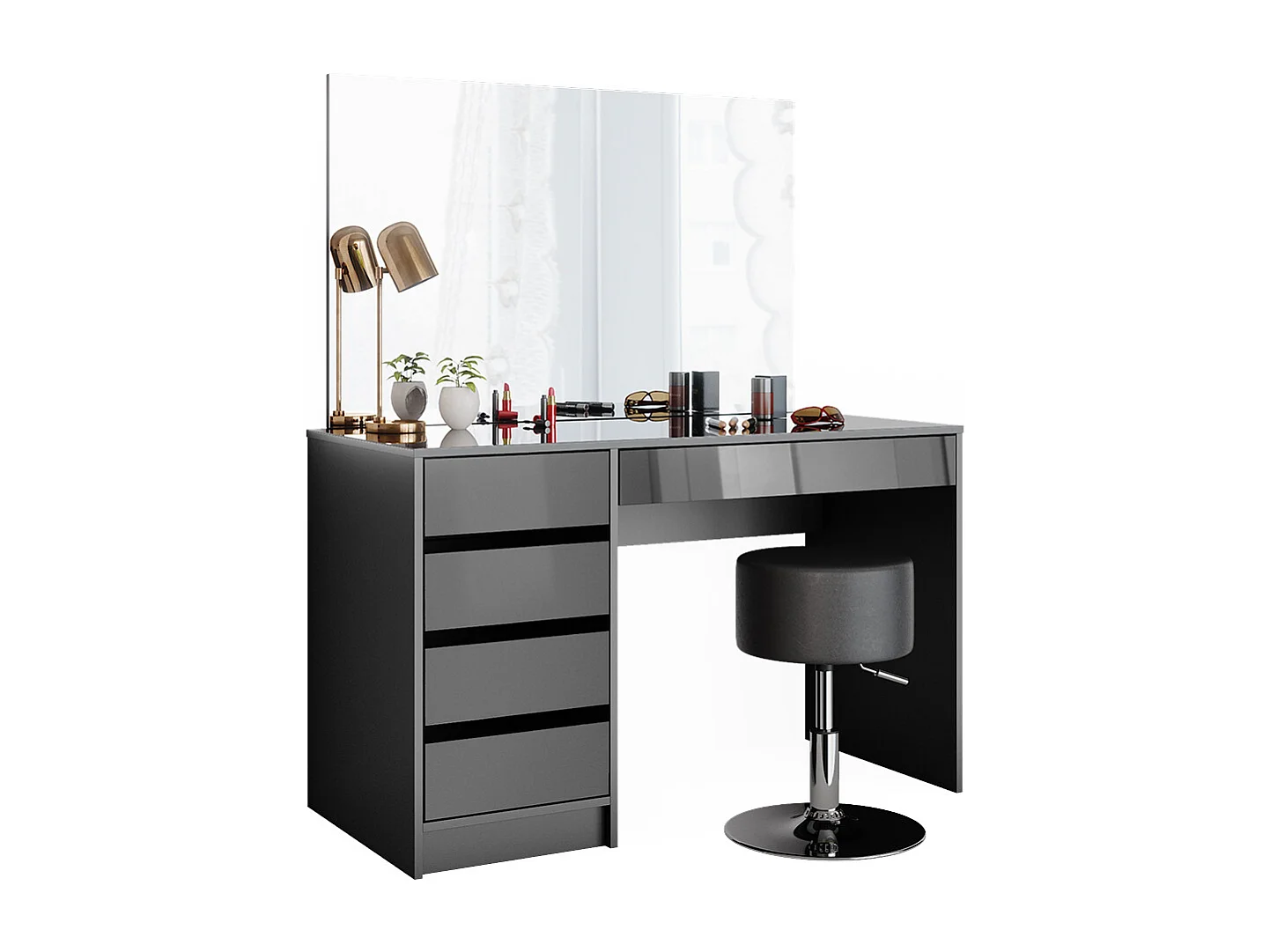 Coiffeuse anthracite 120x55x75 sherry