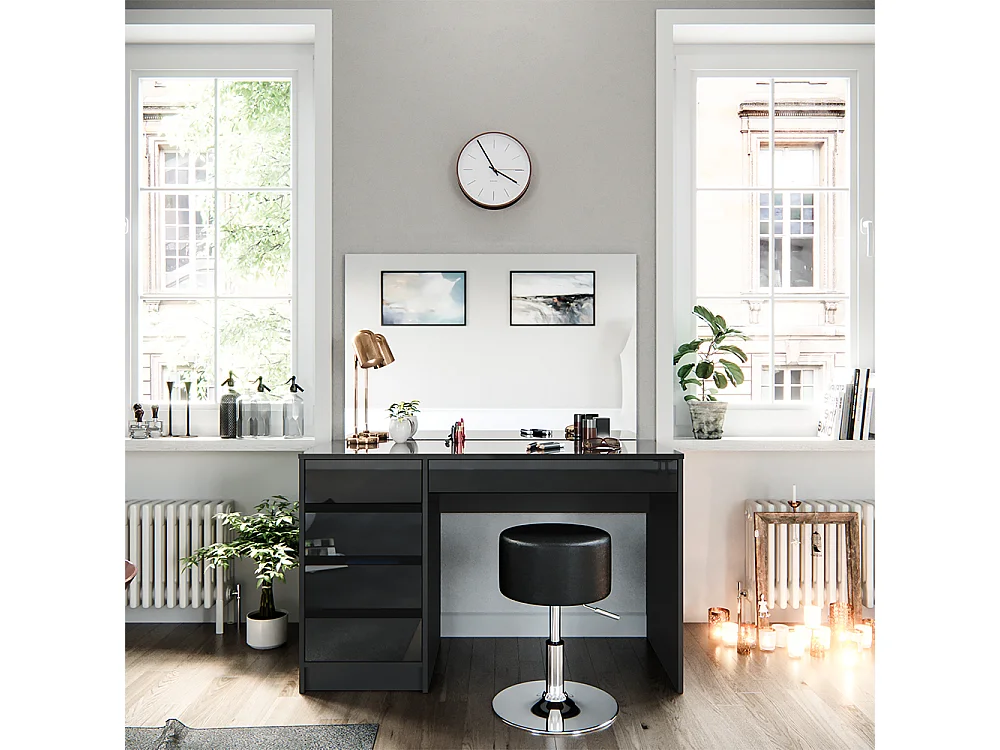 Coiffeuse anthracite 120x55x75 sherry