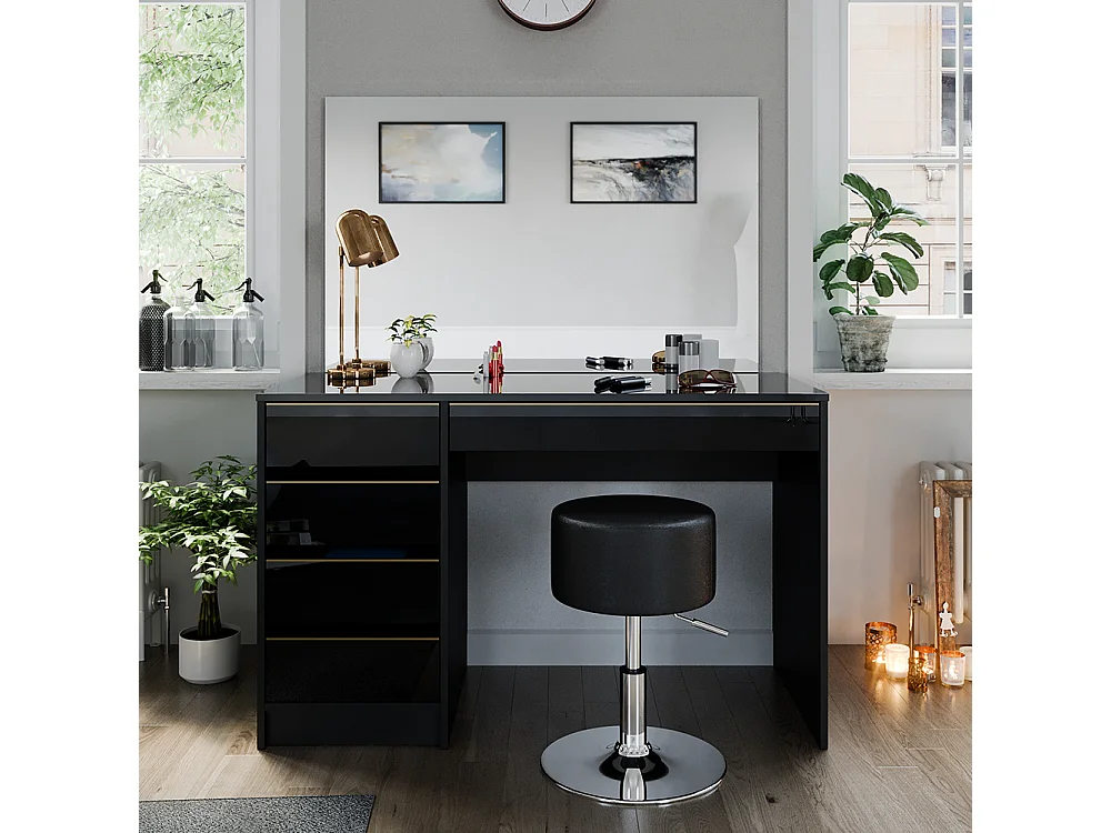 Tocador negro/oro 120x55x75 sherry