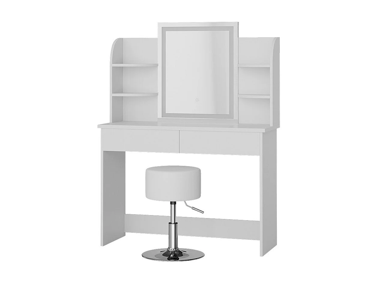 Coiffeuse blanc 106x40x142 charlotte