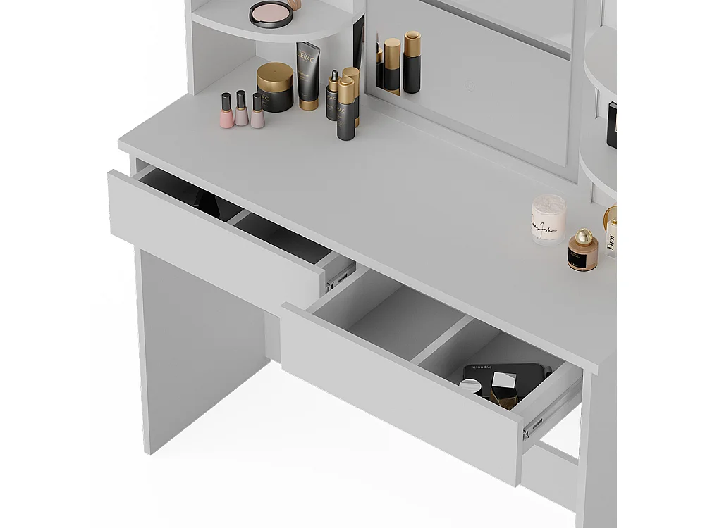 Coiffeuse blanc 106x40x142 charlotte