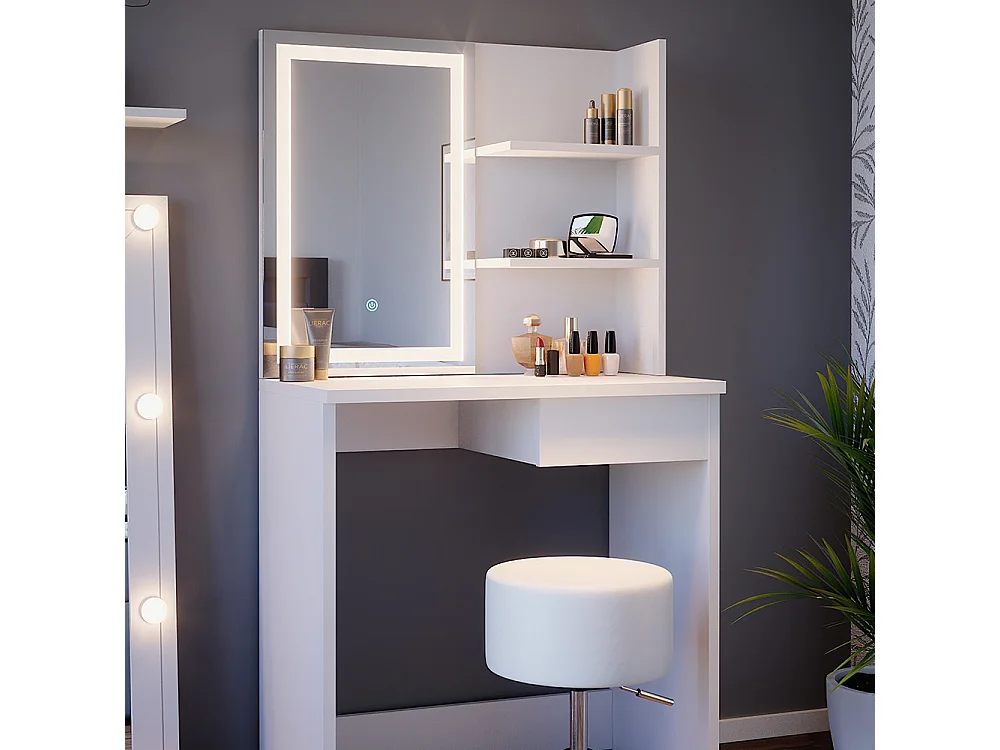 Coiffeuse blanc 75x40x141 dekos