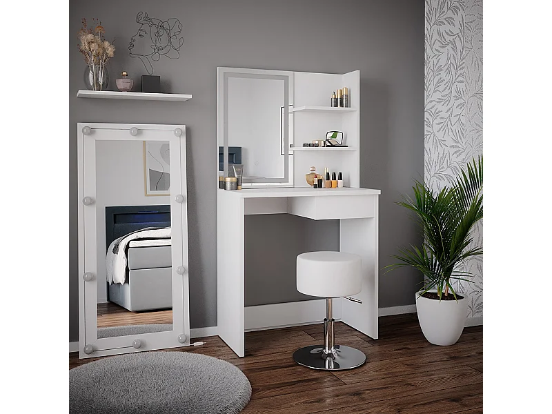 Coiffeuse blanc 75x40x141 dekos