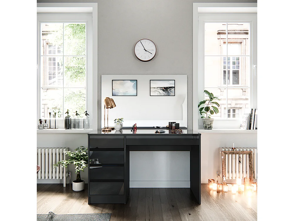 Coiffeuse anthracite 120x55x75 sherry