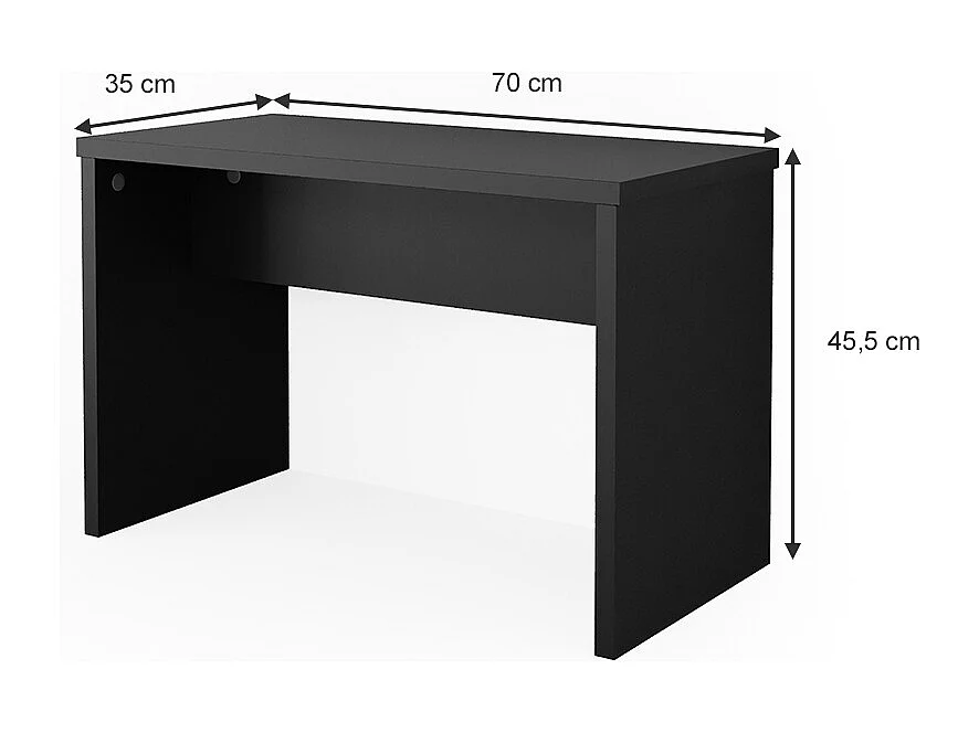 Banqueta negro 70x35x45.5