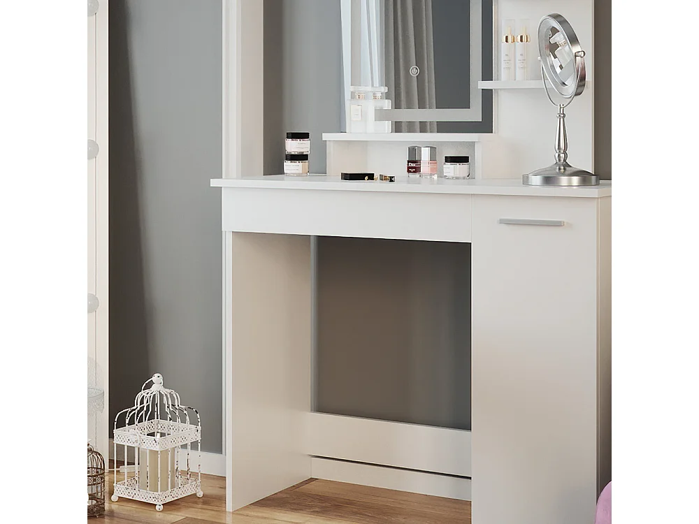 Coiffeuse blanc 90x38x137.5 julia