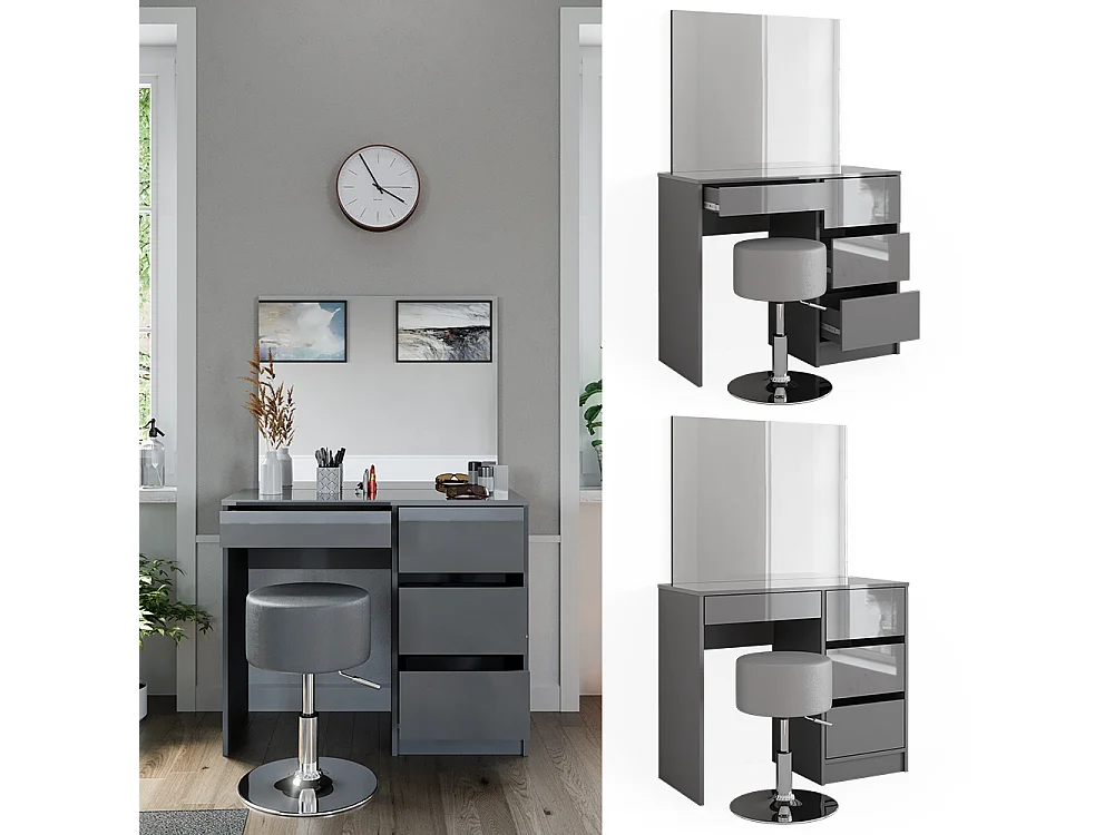 Tocador gris 90x40x75 sherry