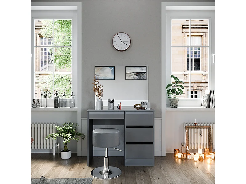 Schminktisch-Set grau 90x40x75 sherry