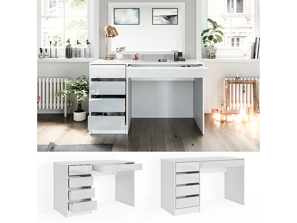 Coiffeuse blanc 120x55x75 sherry