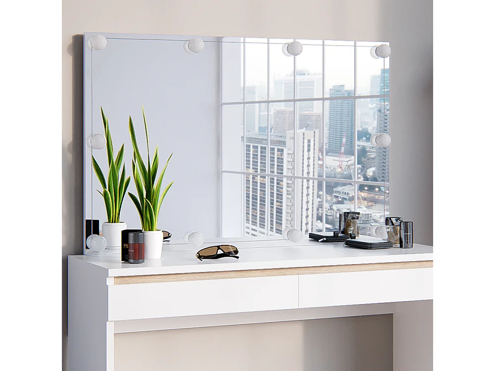 Coiffeuse blanc 120x41.8x83 emma