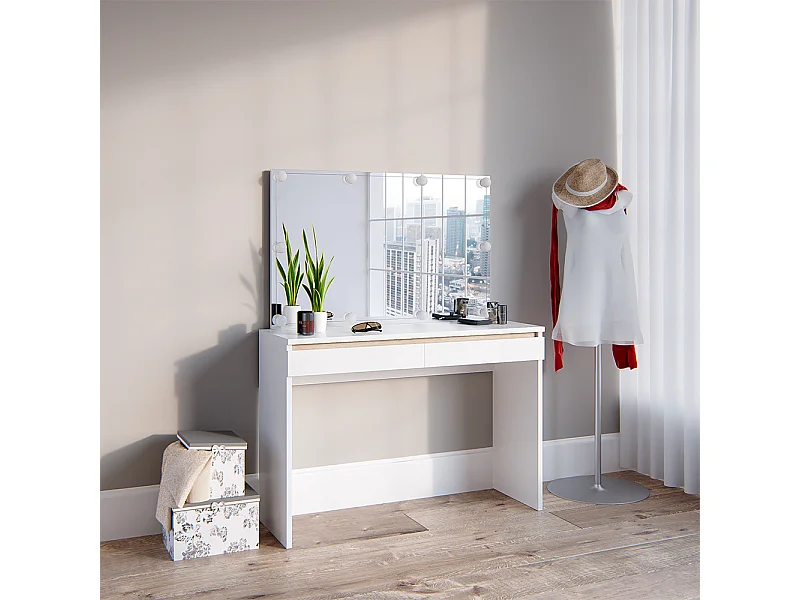 Coiffeuse blanc 120x41.8x83 emma