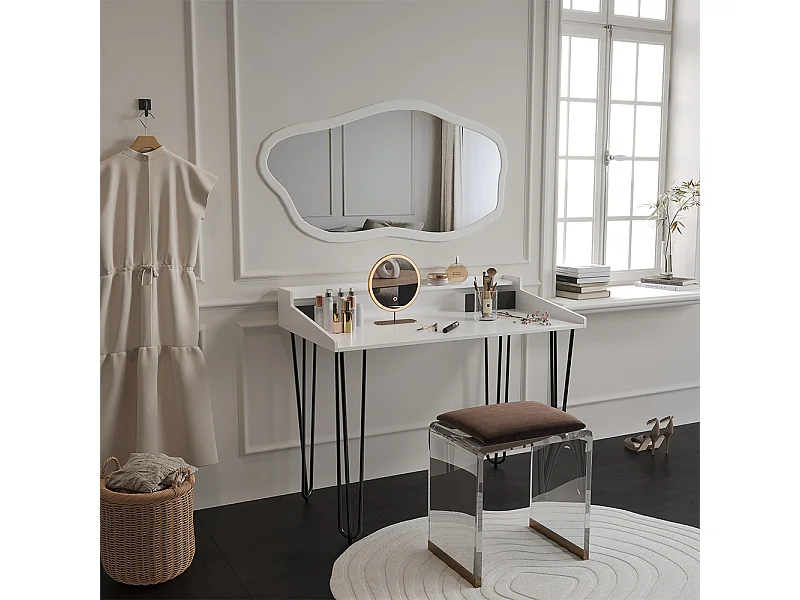 Tocador blanco 110x60x89.5 sannar