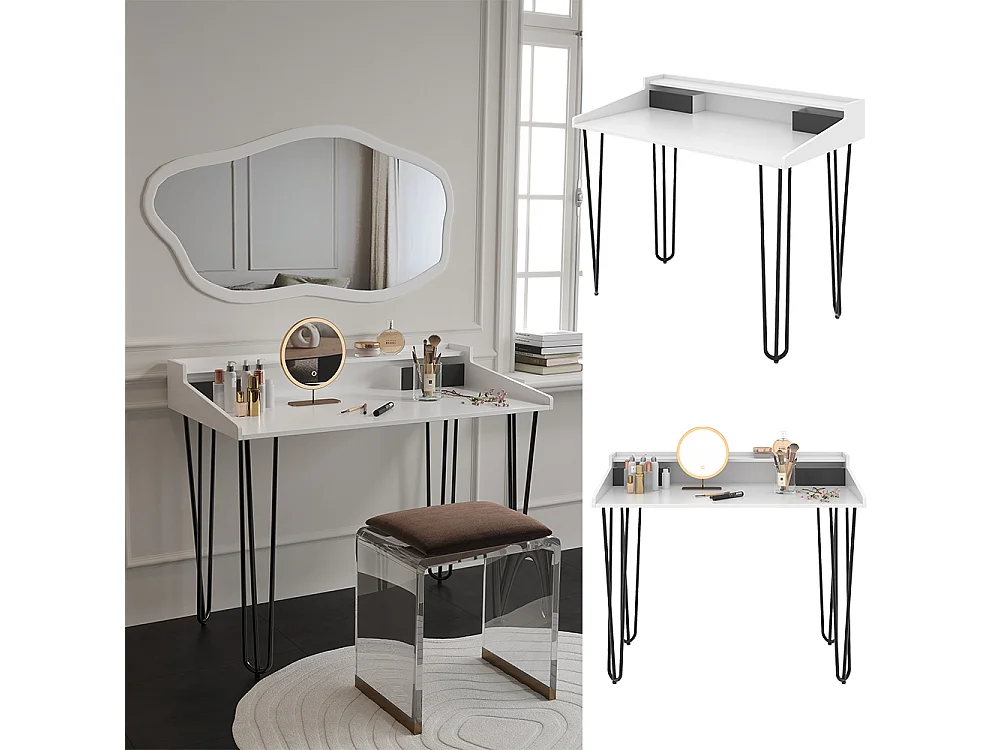 Coiffeuse blanc 110x60x89.5 sannar