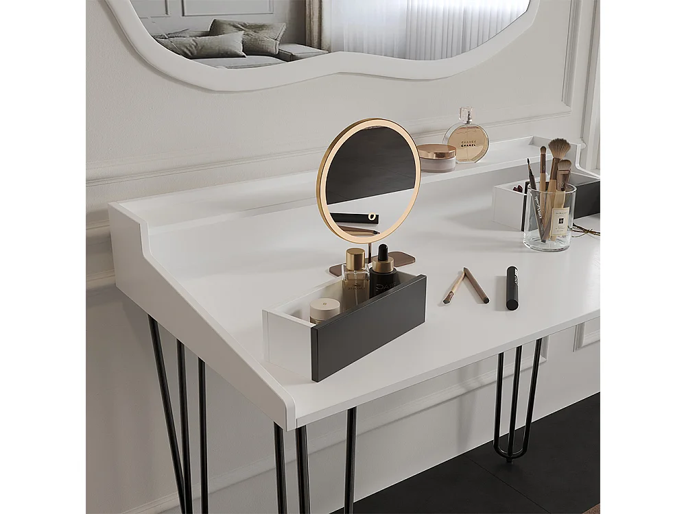 Coiffeuse blanc 110x60x89.5 sannar