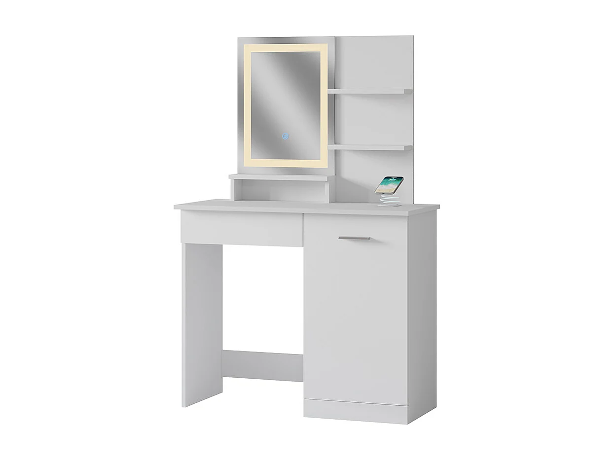 Coiffeuse blanc 90x38x137.5 julia